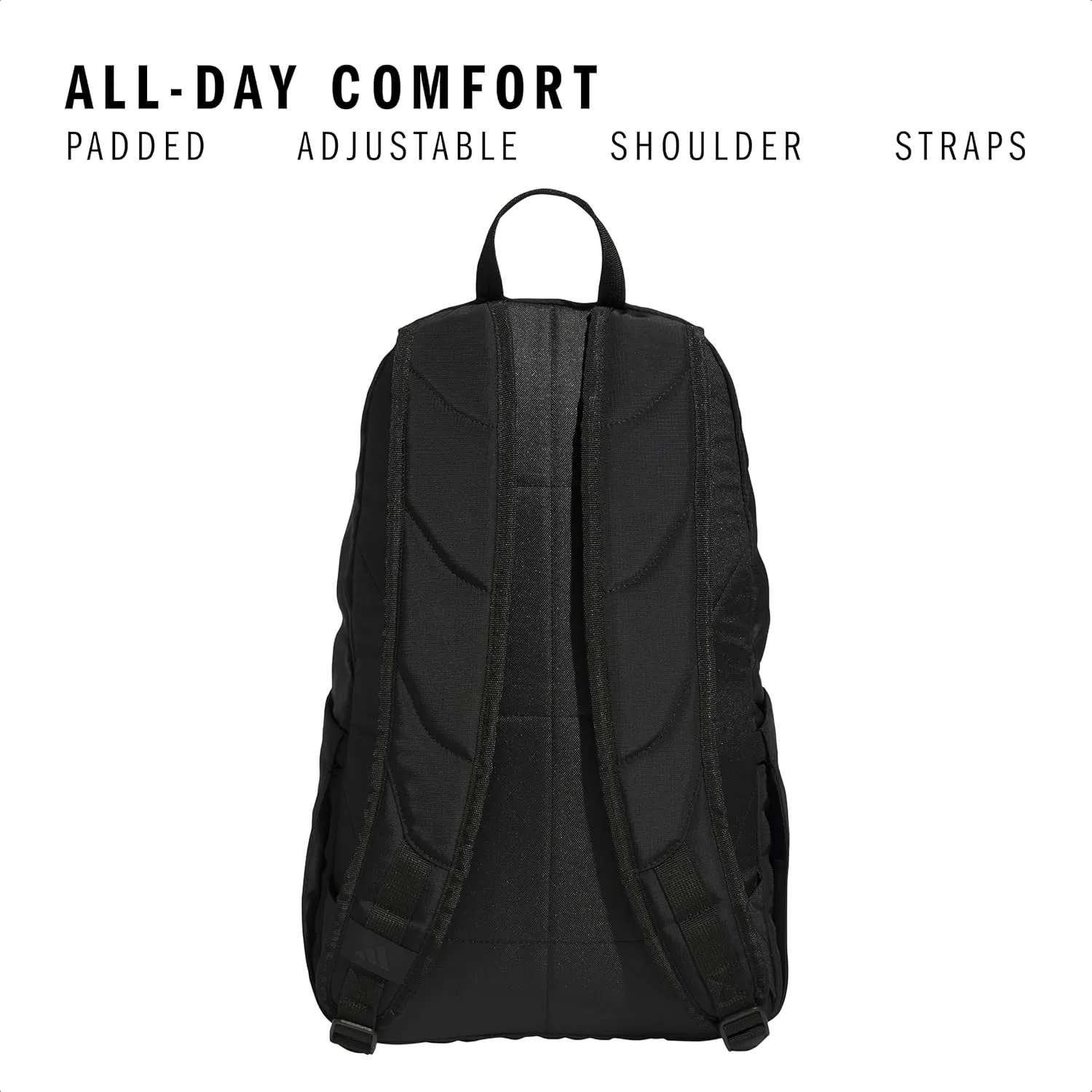 adidas Defender 5 Team Sports Backpack (33L) Durable Large Athletic Gym Laptop Travel Bag, Black/Black, One Size