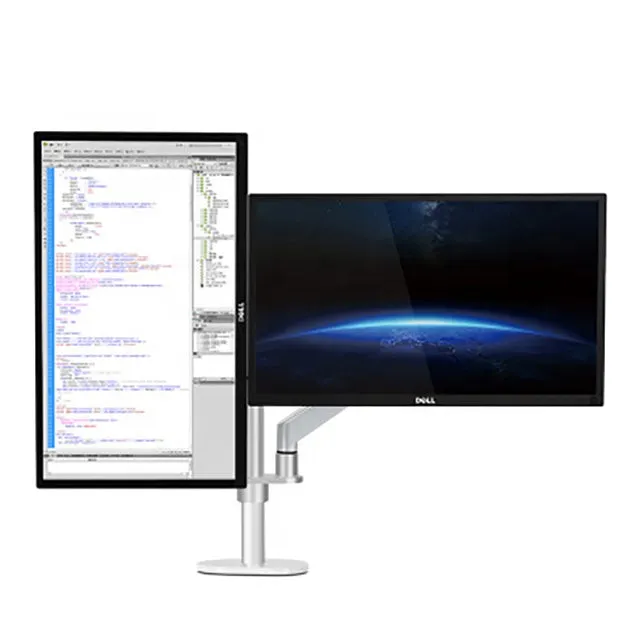 Aluminum 360 Dual Lcd Monitor w/Clamp