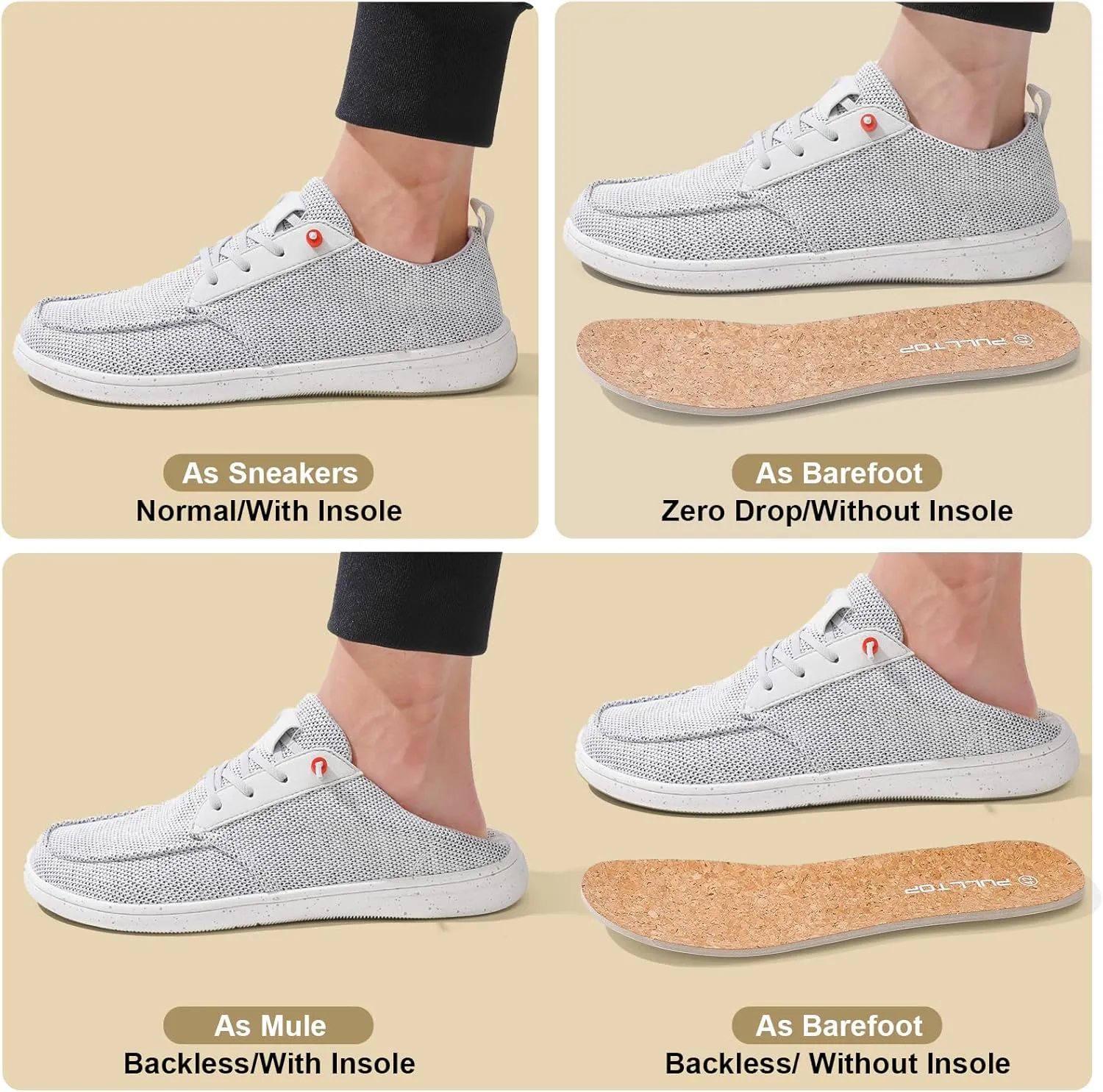 Barefoot Wide Toe Box Shoes for Women - Minimalist Barefoot Shoes with | Zero Drop Sole | Extra Wide Slip on Walking Shoes for Women