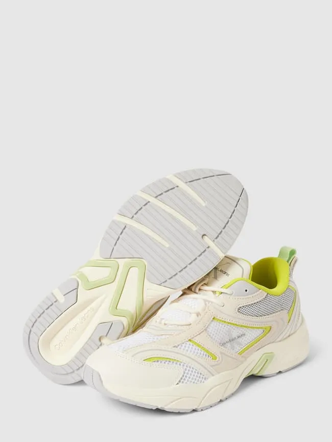 Chunky sneakers with label, RETRO TENNIS Calvin Klein Jeans, yellow
